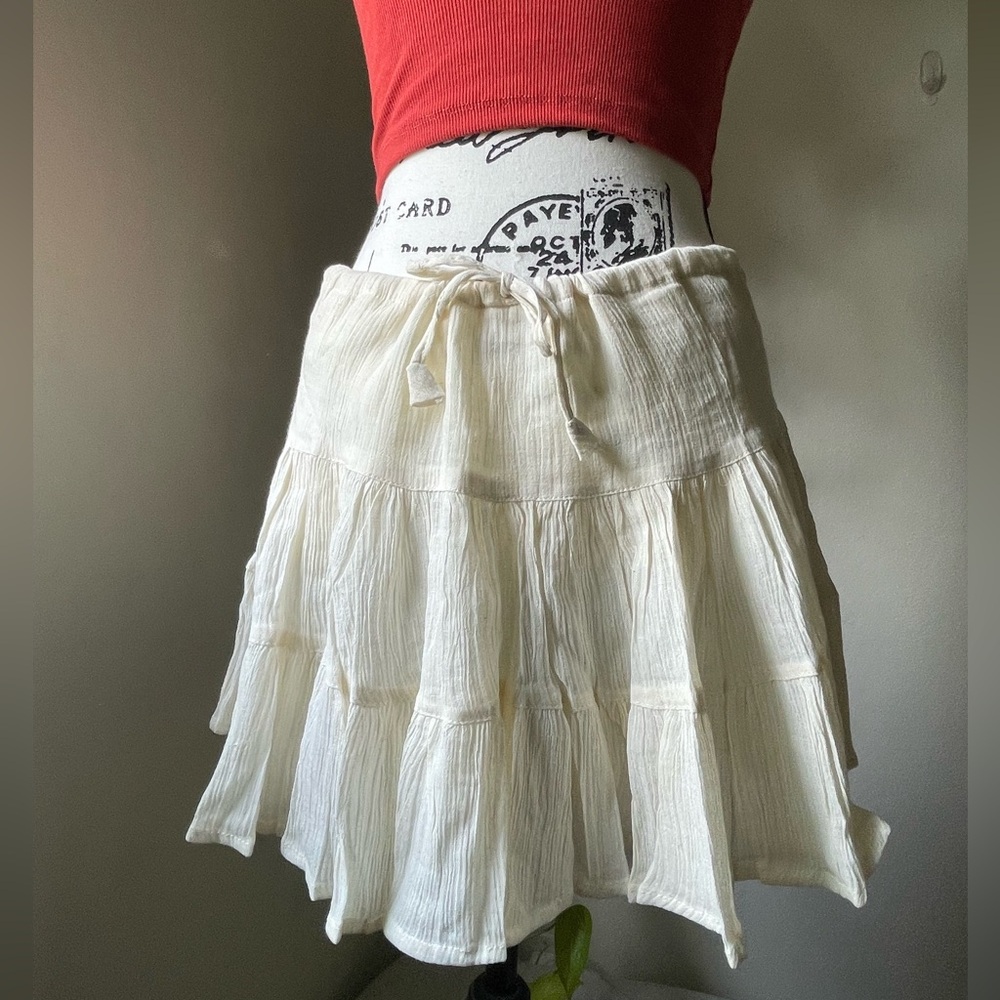 100% cotton mini skirt, size S